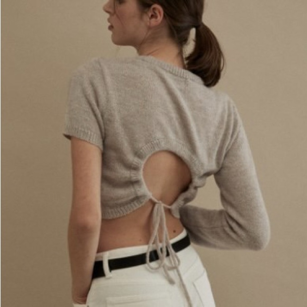 Threetimes asymmetrical knit top